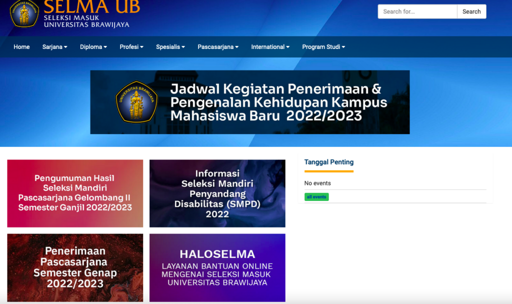 Pendaftaran melalui jalur Mandiri SPMK